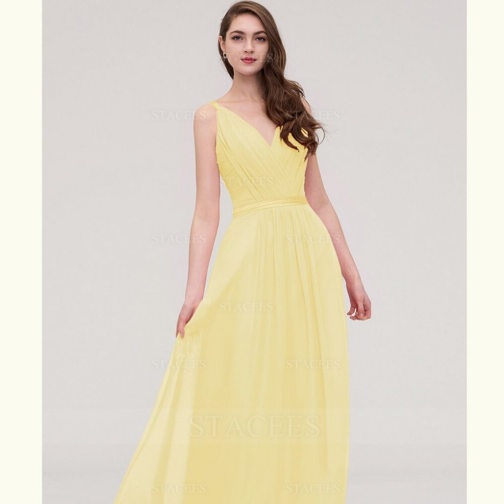 *HP* Pretty lemon yellow wedding or prom dress. NWT